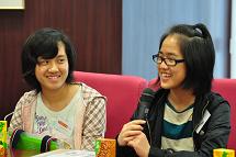 Experience sharing at the debriefing session